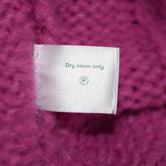 ROLLER RABBIT Cable Knit Alpaca Wool Scoop Neck Lightweight Pink Sweater Size M - Picture 6 of 6